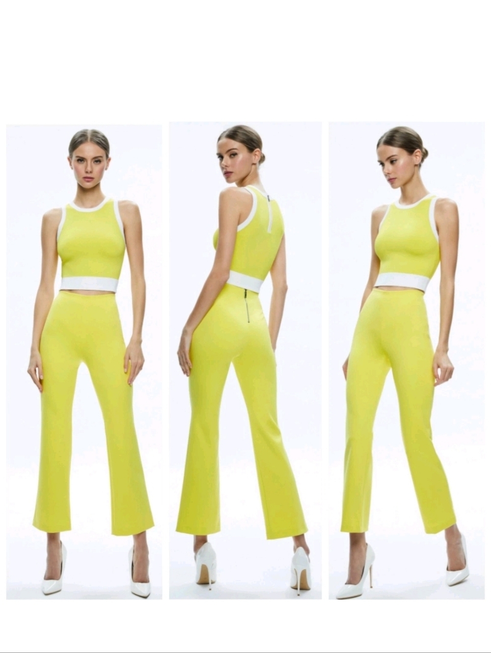 ALICE + OLIVIA RMP MID RISE BACK-ZIP BOOTCUT ANKLE PANT SIZE 10 - Picture 4 of 11